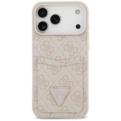 Guess 4G Nauble Card Triangle Case for iPhone 17 Pro Max - Pink