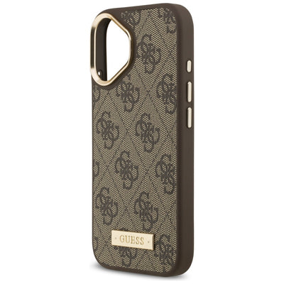 Guess 4G Logo Plate MagSafe case for iPhone 17 - brown