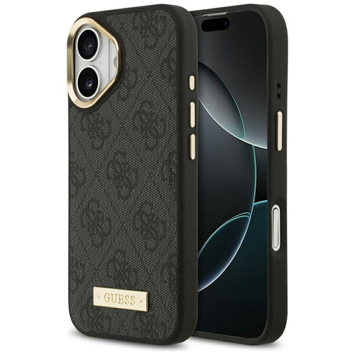 Guess 4G Logo Plate MagSafe case for iPhone 17 - black