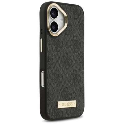 Guess 4G Logo Plate MagSafe case for iPhone 17 - black
