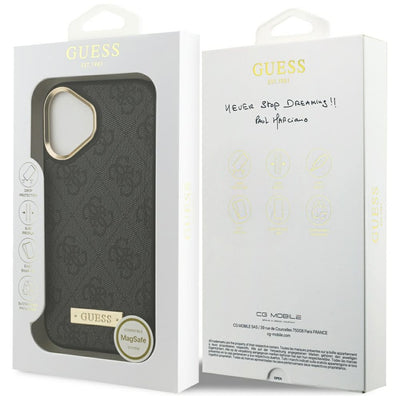 Guess 4G Logo Plate MagSafe case for iPhone 17 - black