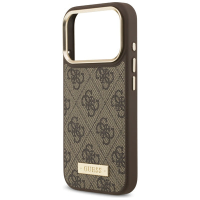 Guess 4G Logo Plate MagSafe case for iPhone 17 Pro - brown