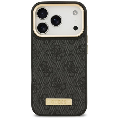 Guess 4G Logo Plate MagSafe Case for iPhone 17 Pro - Black