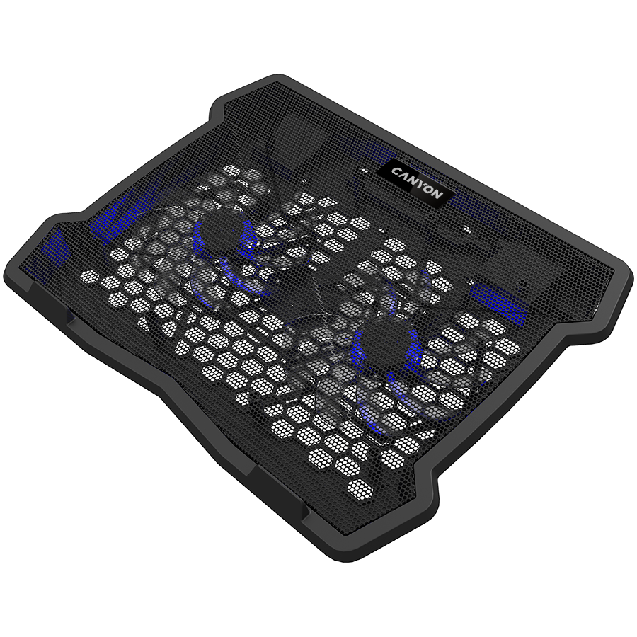 CANYON NS03, Cooling stand dual-fan with 2x2.0 USB hub, support up to 10”-15.6” laptop, ABS plastic and iron, Fans dimension: