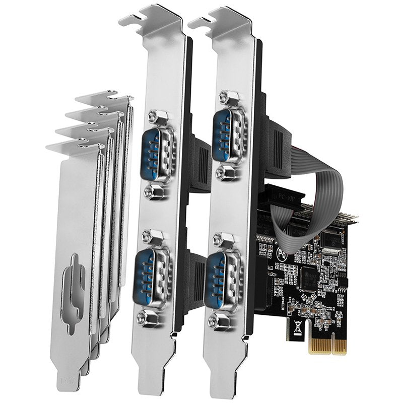 PCI-Express card with four serial ports 250 kbps — AXAGON