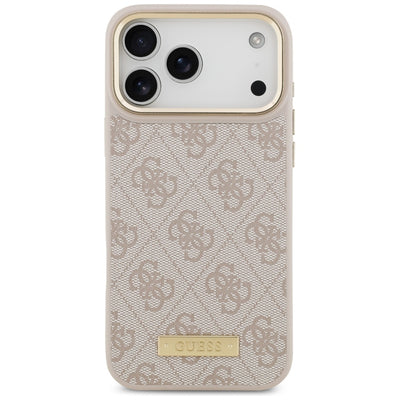 Guess 4G Logo Plate MagSafe Case for iPhone 17 Pro Max - Pink