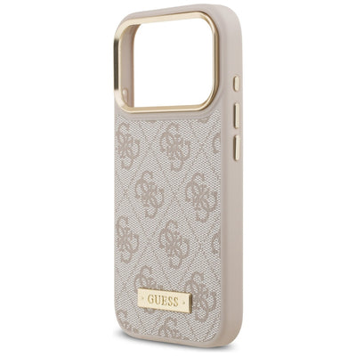 Guess 4G Logo Plate MagSafe Case for iPhone 17 Pro - Pink