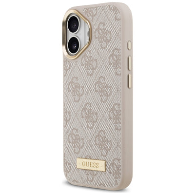 Guess 4G Logo Plate MagSafe Case for iPhone 17 - Pink