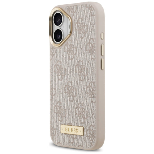 Guess 4G Logo Plate MagSafe Case for iPhone 17 - Pink