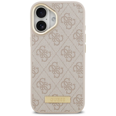 Guess 4G Logo Plate MagSafe Case for iPhone 17 - Pink