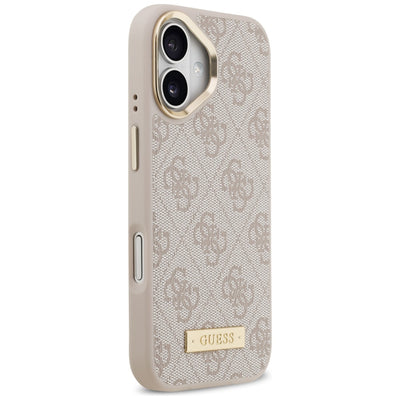 Guess 4G Logo Plate MagSafe Case for iPhone 17 - Pink