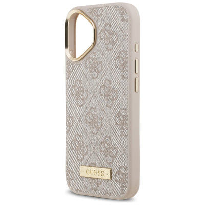 Guess 4G Logo Plate MagSafe Case for iPhone 17 - Pink