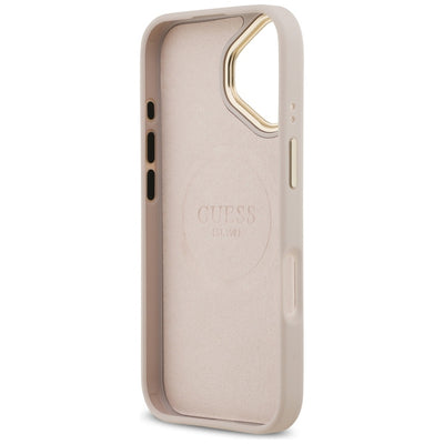 Guess 4G Logo Plate MagSafe Case for iPhone 17 - Pink