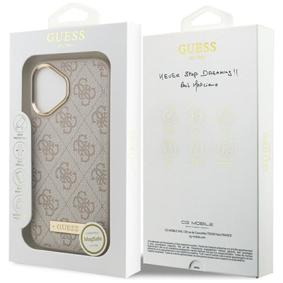 Guess 4G Logo Plate MagSafe Case for iPhone 17 - Pink