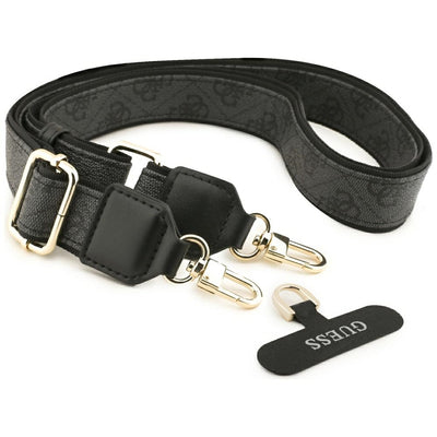 Guess 4G Strass Logo &amp; Big Strap Metal Buttons MagSafe Case for iPhone 17 Pro - Black