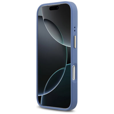 Guess 4G Strass Logo &amp; Big Strap Metal Buttons MagSafe Case for iPhone 17 Pro - Blue