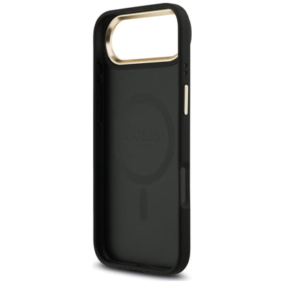 Guess 4G Strass Logo &amp; Big Strap Metal Buttons MagSafe Case for iPhone Air - Black