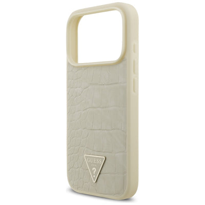 Guess Croco Triangle Logo MagSafe case for iPhone 17 Pro - gold