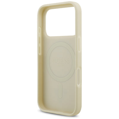 Guess Croco Triangle Logo MagSafe case for iPhone 17 Pro - gold