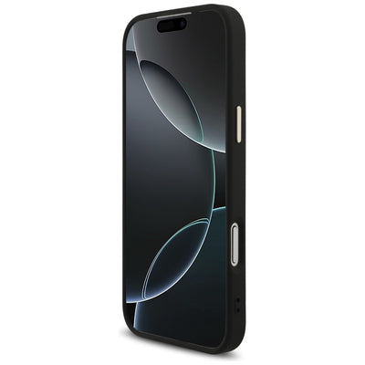 Guess Fixed Glitter Big 4G Metal Frame case for iPhone 17 Pro Max - black