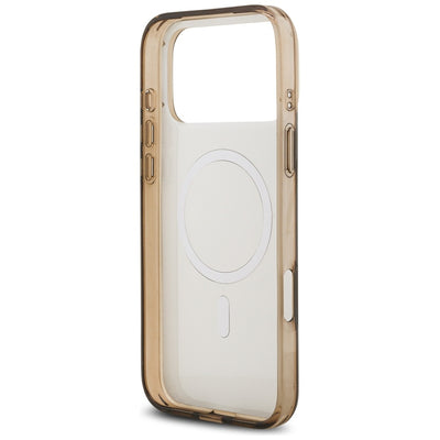 Guess IML 4G Background MagSafe Case for iPhone 17 Pro - Brown