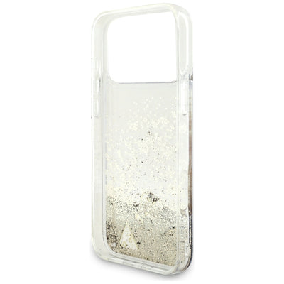Guess Liq. Glitter 4 Charms Case for iPhone 17 Pro Max - Gold