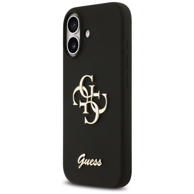 Guess Silicone Big 4G Script Case for iPhone 17 - Black