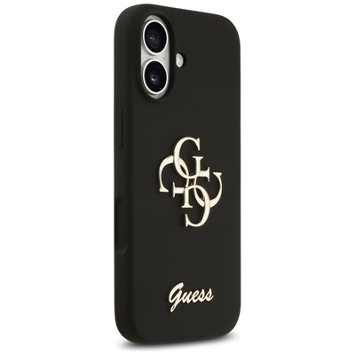 Guess Silicone Big 4G Script Case for iPhone 17 - Black