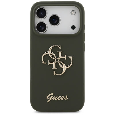 Guess Silicone Big 4G Script Case for iPhone 17 Pro - Green