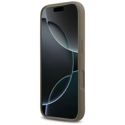 Guess Silicone Big 4G Script Case for iPhone 17 Pro Max - Brown