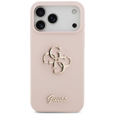 Guess Silicone Big 4G Script Case for iPhone 17 Pro Max - Pink