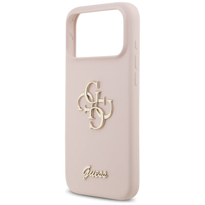 Guess Silicone Big 4G Script Case for iPhone 17 Pro Max - Pink