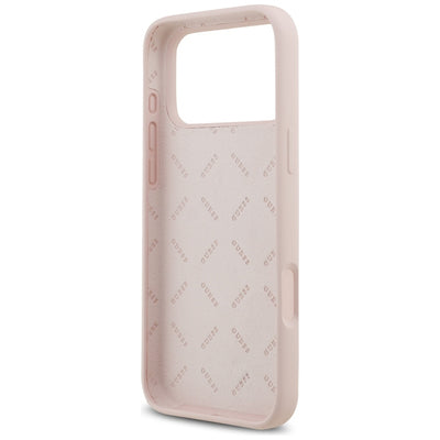 Guess Silicone Big 4G Script Case for iPhone 17 Pro Max - Pink