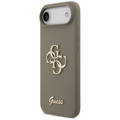 Guess Silicone Big 4G Script Case for iPhone Air - Brown