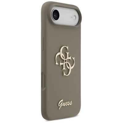 Guess Silicone Big 4G Script Case for iPhone Air - Brown