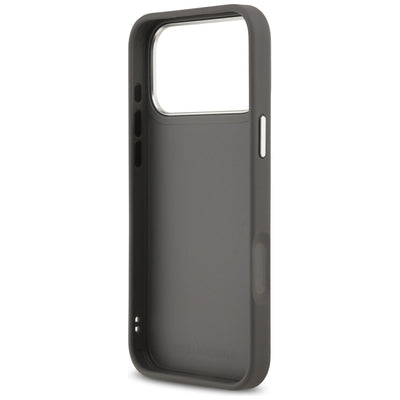 Karl Lagerfeld FW Grained Karl &amp; Choupette Heads Pins &amp; Logo iPhone 17 Pro Max Case - Gray