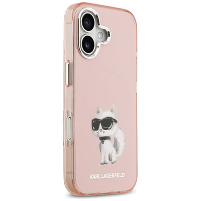 Karl Lagerfeld IML Aquarelle Choupette &amp; Logo MagSafe iPhone 17 Case - Pink