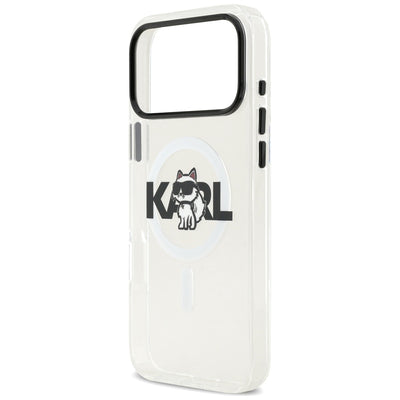 Karl Lagerfeld IML Choupette Sketch Logo MagSafe Case for iPhone 17 Pro - Clear