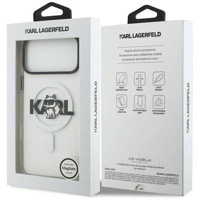 Karl Lagerfeld IML Choupette Sketch Logo MagSafe Case for iPhone 17 Pro - Clear