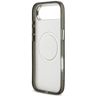 Karl Lagerfeld IML Glitter Karl &amp; Choupette Heads Logo MagSafe iPhone Air Case - Black