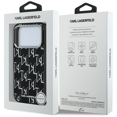 Karl Lagerfeld IML KL Monogram MagSafe Case for iPhone 17 Pro - Black