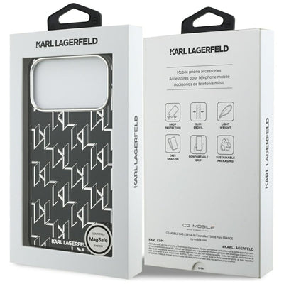 Karl Lagerfeld IML KL Monogram MagSafe Case for iPhone 17 Pro Max - Black