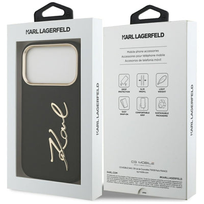 Karl Lagerfeld Karl Script Logo Case for iPhone 17 Pro - Black