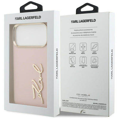 Karl Lagerfeld Karl Script Logo Case for iPhone 17 Pro Max - Pink
