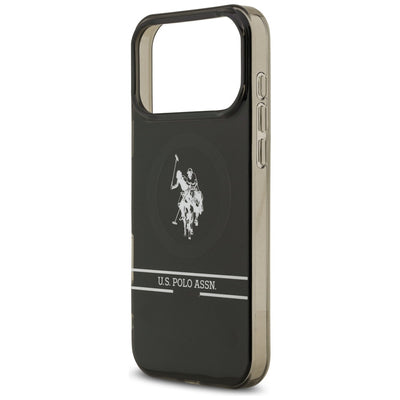 US Polo DH and Bottom Stripe Logo MagSafe Case for iPhone 17 Pro Max - Black — U.S. Polo Assn.