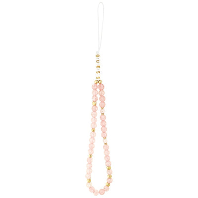 Guess IML Flowers Electro Pearl Strap MagSafe Case for iPhone 17 Pro - Pink