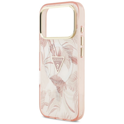 Guess Jungle Tonal Triangle MagSafe Case for iPhone 17 Pro Max - Pink