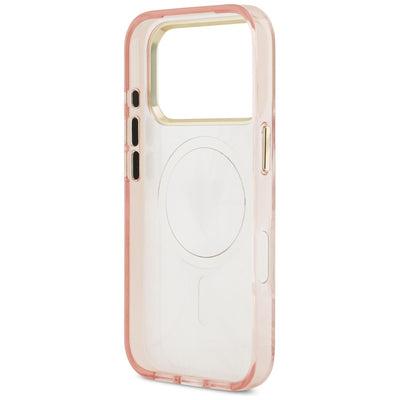 Guess Jungle Tonal Triangle MagSafe Case for iPhone 17 Pro Max - Pink