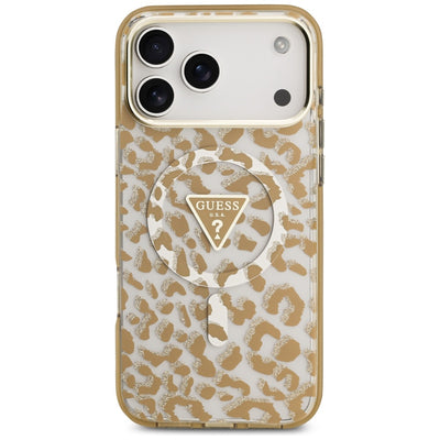 Guess Leopard Glitter MagSafe Case for iPhone 17 Pro Max - Brown
