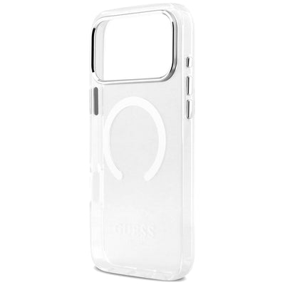 Guess Metal Outline MagSafe case for iPhone 17 Pro Max - silver